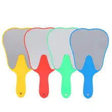 Miroir avec poignée dentaire, miroir d'hygiène buccale, en plastique, outil de soin des dents, dentiste, miroir incassable, hygiène buccale, maquillage