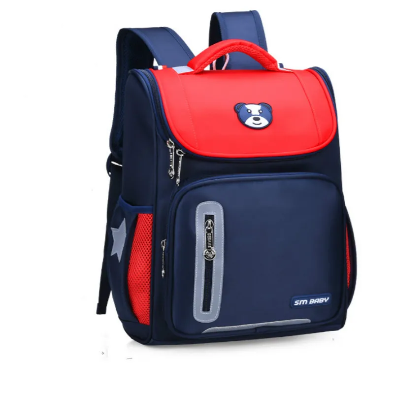 Детские школьные сумки, рюкзаки, Детские ортопедические рюкзаки, водонепроницаемые школьные сумки для мальчиков и девочек, сумки для начальной школы, сумка для детей - Цвет: large red