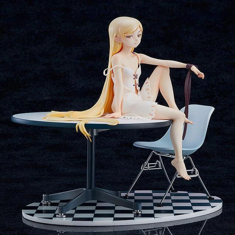 

Oshino Shinobu Anime Kizumonogatari action painted model 19cm figure sitting version with box collection toys dolls