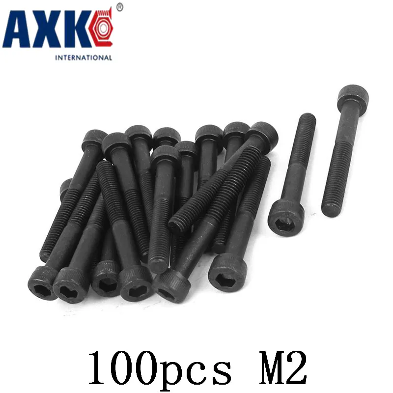M2x4mm Acier Inoxydable tête hexagonale Vis boulons fraisés 50Pcs