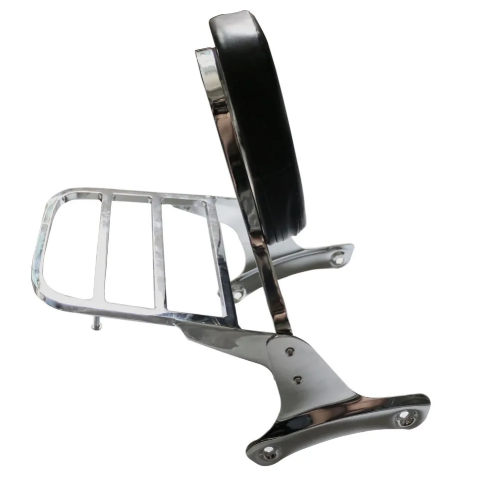 Backrest Sissy Bar Luggage Rack For Honda Shadow VT400 VT750 400/750 1998-2003 02 01 00 99 Motorcycle Detachable Back W/ Pad Set
