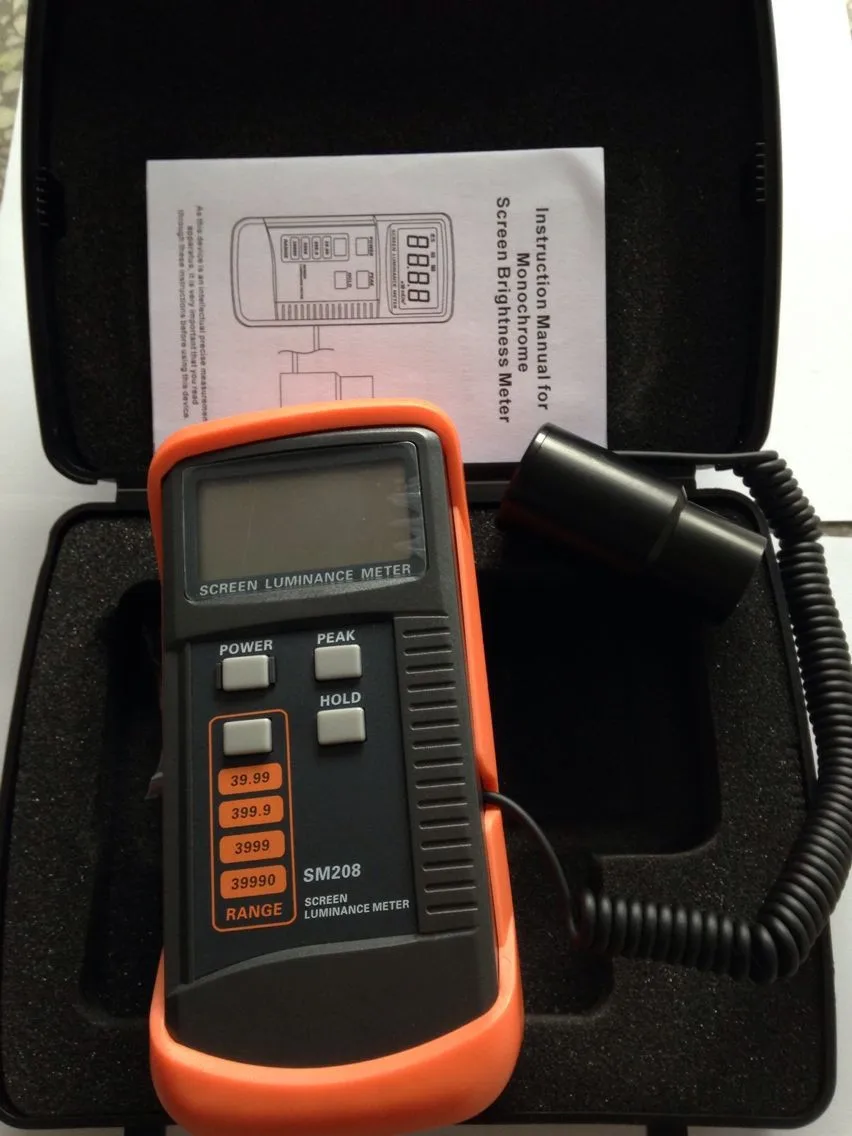 

SM208 Screen luminance meter Transmission tester TV screen brightness tester Light Meter range: 0.01-39990cd/m2