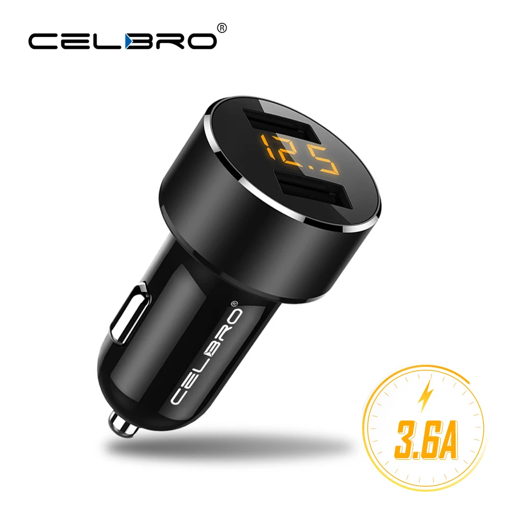 Обновленное автомобильное зарядное устройство 3 6 А два usb порта для телефона Samsung