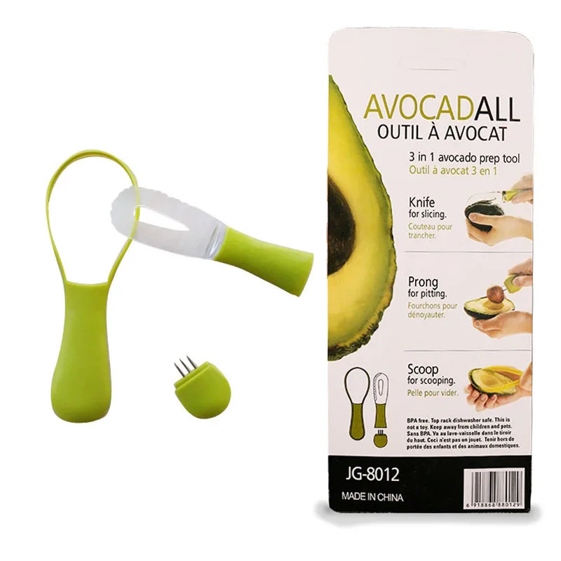 

CTDSGW000085 3 in 1 Avocado Prep Tool Peel Cut Scoop Slice Knife Prong