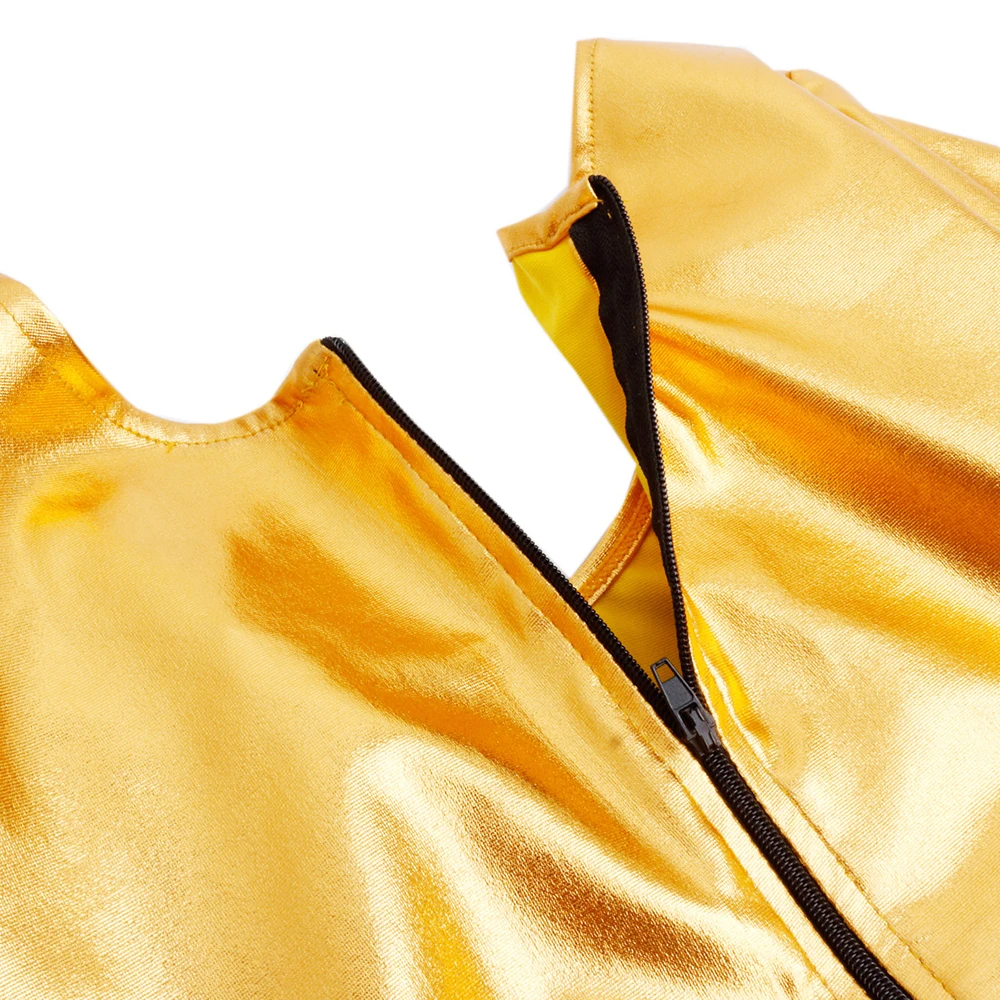 iEFiEL Sexy Womens Wetlook Bodycon Patent Leather Leotard Bodysuit with Zipper Crotch High Cut Dancewear for Nightclub Parties white bodysuit