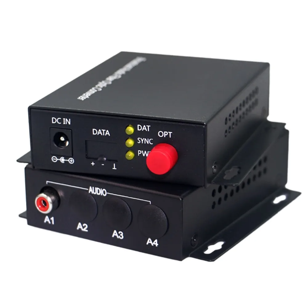 Audio optical fiber transmitter 1 Channel Audio RCA to Fiber Optic