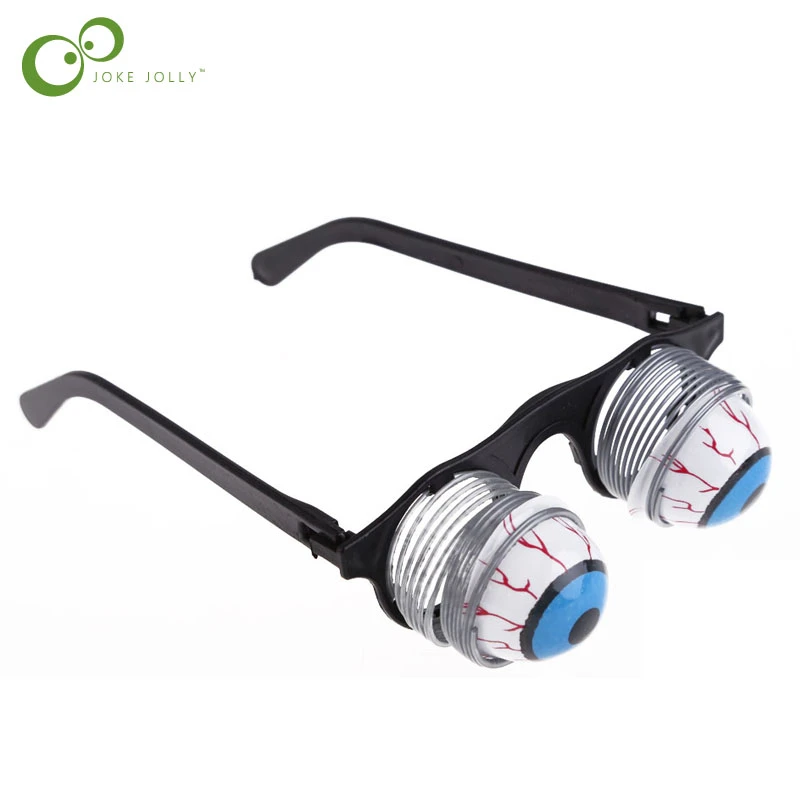 2pcs Spring Eyeball Glasses Prank Eyeballs Props Scary Bloody