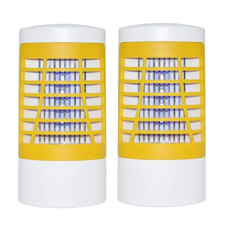 

2Pcs Indoor Bug Zapper Mosquito Trap Insect Killer Electronic Pest Control Led Lamp For Camping Hiking And Fishing Night Light