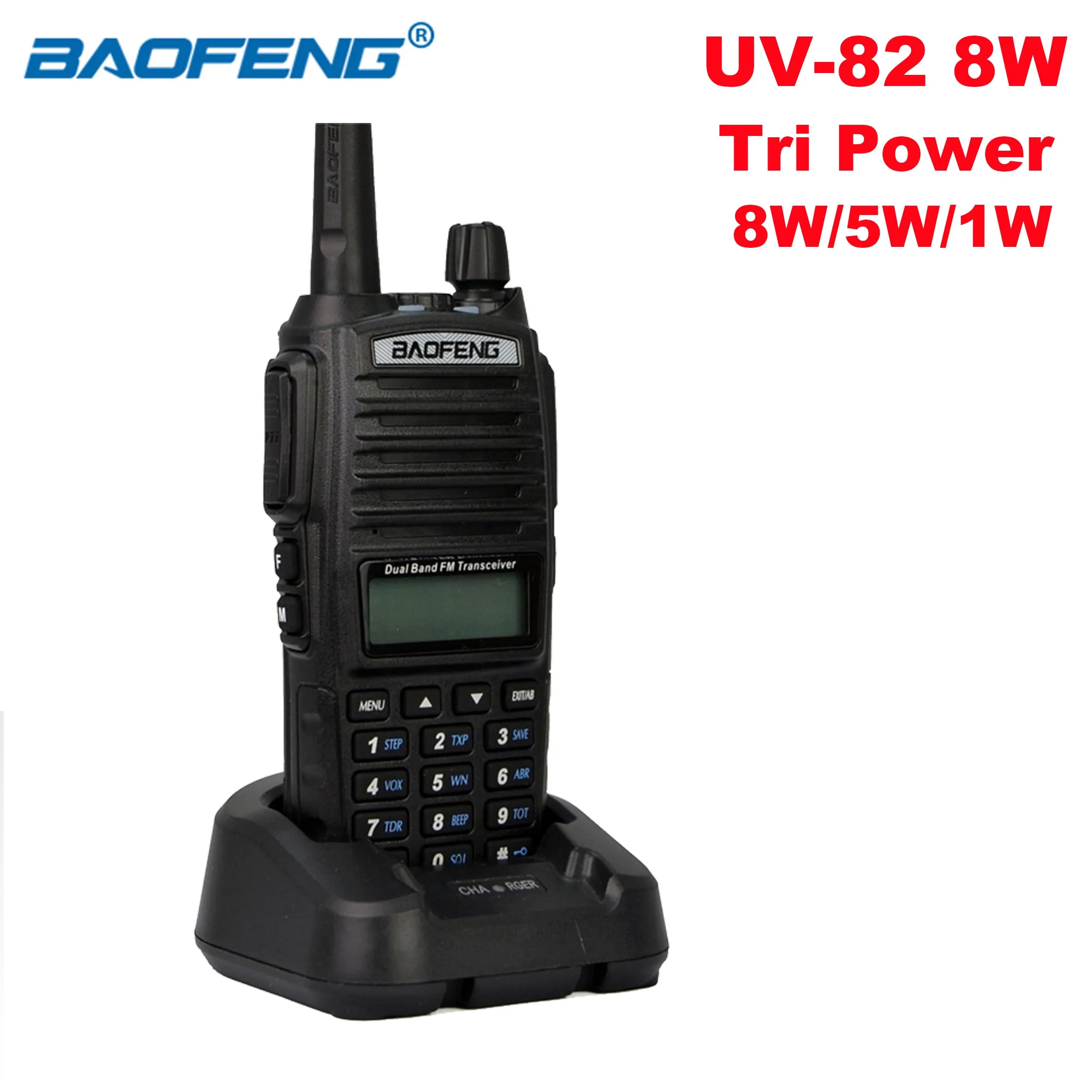 Рация BaoFeng обновленная мощная 8 Вт 10 км двусторонняя Двухдиапазонная VHF UHF Ham CB 6