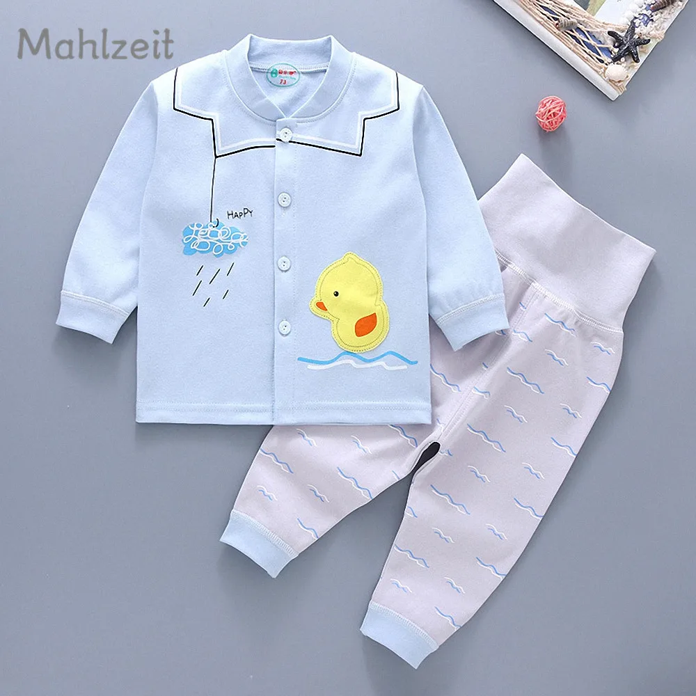 

2pcs!! Autumn Winter Kids set clothes baby boys girls 100% cotton set long sleeve undershirt+long pants set for 6-24M baby