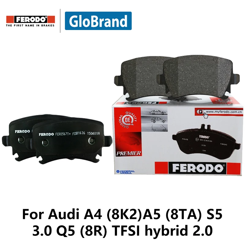 4pieces/set Ferodo Rear Car Brake Pads For Audi A4 (8K2)A5 (8TA) S5 3.0
