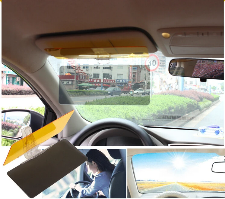 Универсальный HD Автомобиль Грузовик Авто анти-ослепительные очки день и Ночное Видение солнцезащитные зеркальные очки автомобилей Солнцезащитный блок