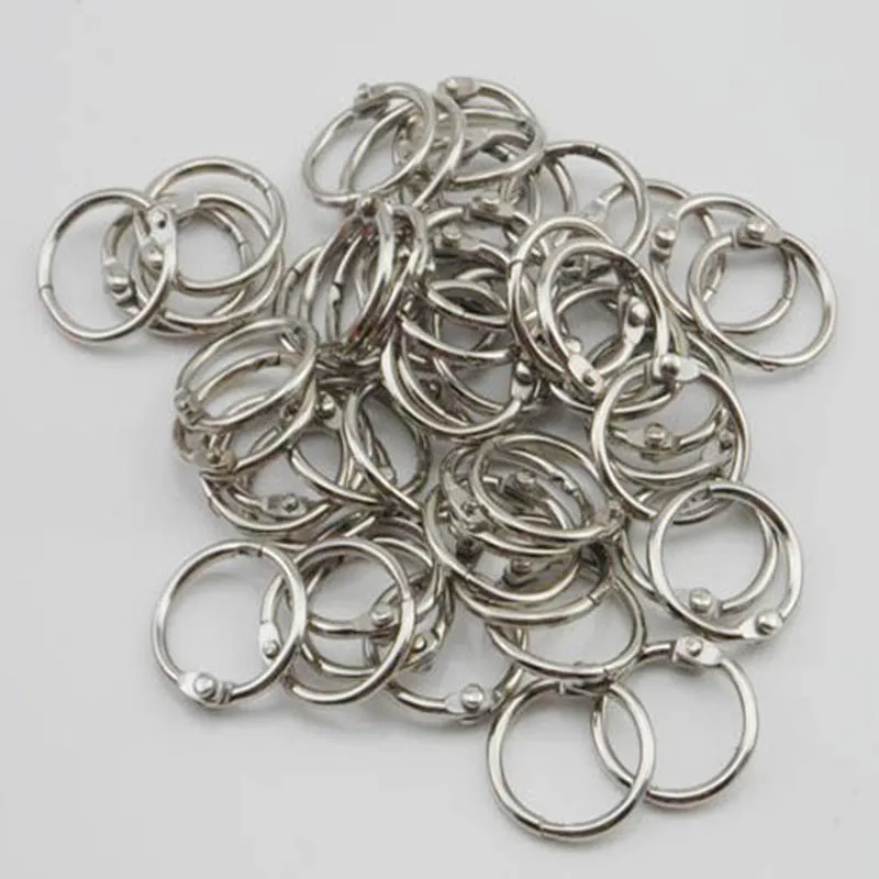 Wholesale 1000pcs Metal Loose Leaf Book Binding Ring Key Chains Clip Album Scrapbook Craft Photo