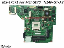 متفوقة الجودة اللوحة ل msi ge70 PGA940 ddr3 اللوحة pn: MS-17571 100% اختباره بالكامل(China)