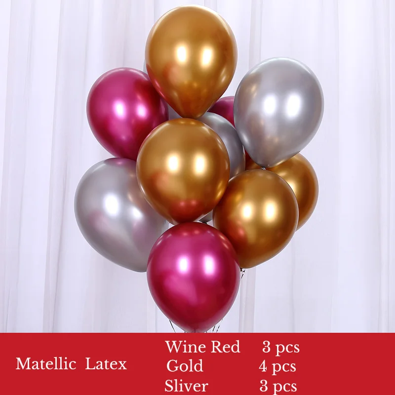 matellic gold+silver+red