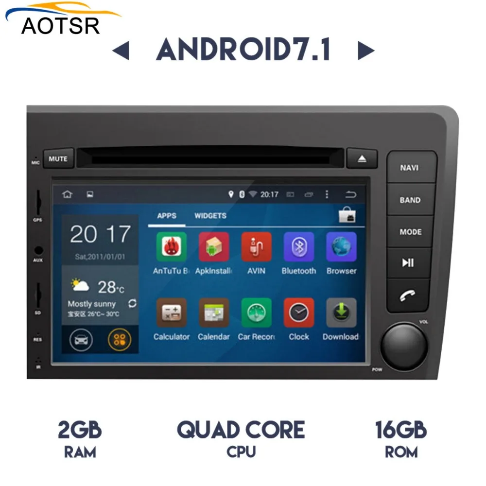 Android 7 1 автомобильный dvd мультимедийный плеер головное устройство для Volvo S60 V70 XC70