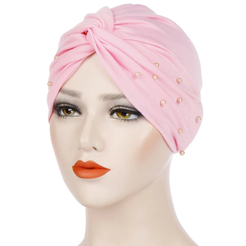 HT2403 головной убор в Индийском Стиле Мусульманских рюшами Рак химиотерапия шляпа сезон: весна-лето бусины Beanie шарф тюрбан шапочка шапки для женщин Skullies шапочки