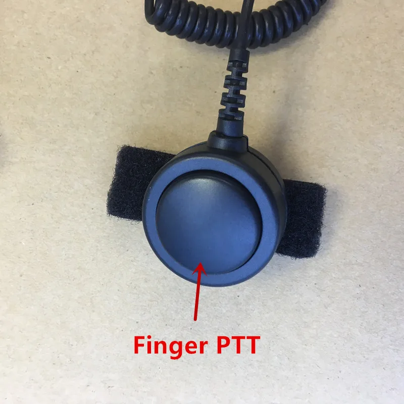 Сверхчувствительный контроль горла регулируемый палец/плечо PTT наушники для motorola gp328, gp340, gp338 ptx760 и т. д. walkie talkie