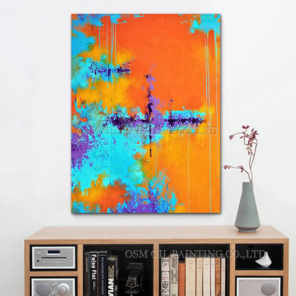 

Top Artist Hand-painted High Quality Dream Colors Abstract Oil Painting for Wall Artwork Fresh Light Colors Oil Painting