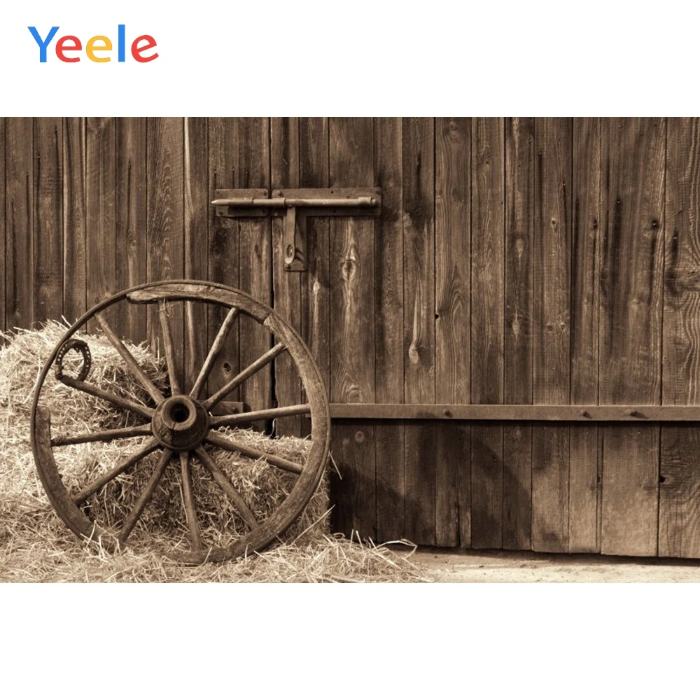 

Autumn Rural Farm Barn Warehouse Wheel Hay Scene Baby Child Photography Backgrounds Custom Photographic Backdrop Photo Studio