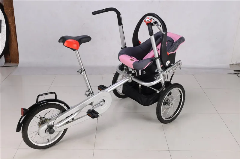 Mother & Baby велосипедная коляска NewboreTricycle детская складная 3 колеса с автокреслом
