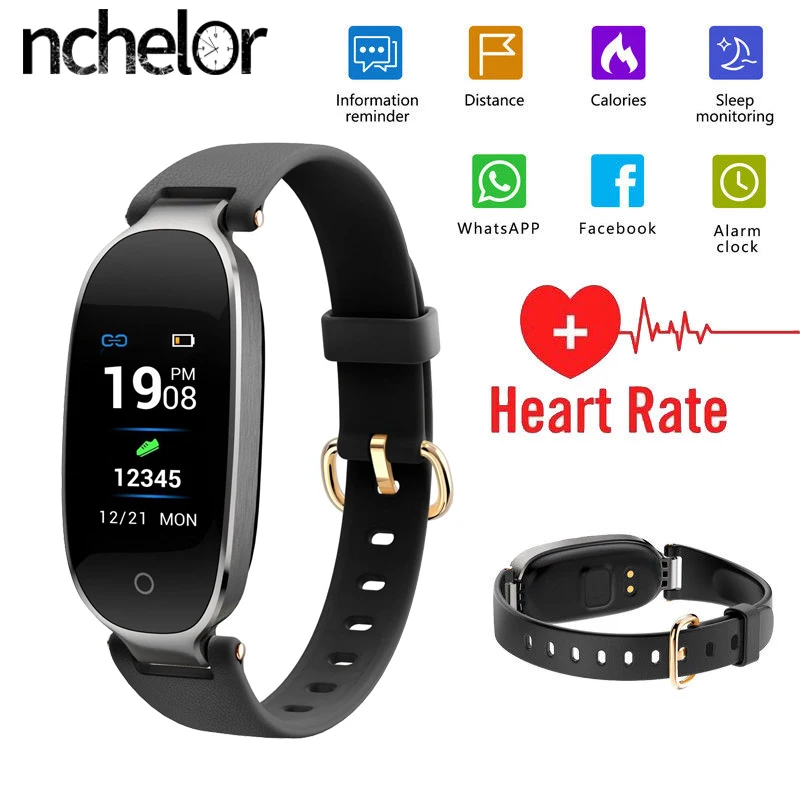 

NEW S3plus Color Screen Smart Bracelet IP67 Waterproof Real-time Heart Rate Ladies and Girls Pedometer Fitness Multi-Sports Mode