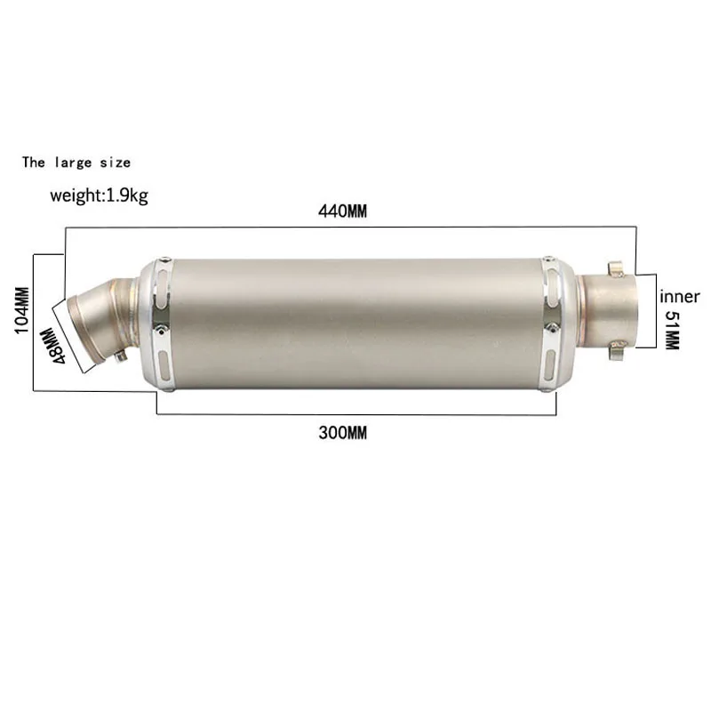 Ceny Uniwersalny motocykl wydechowy dla Yoshimura suzuki honda tłumik kolor tytanu skuter motocykl ATV pitbike ucieczka cafe racer