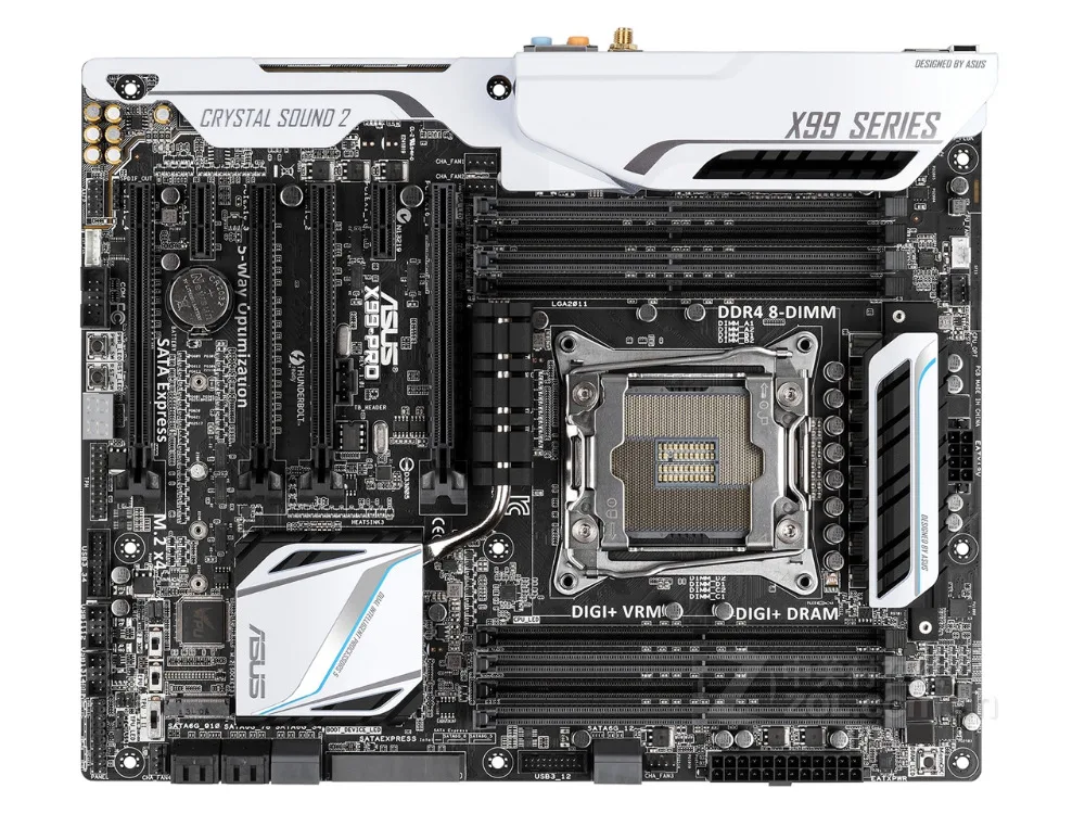  ASUS X99-PRO original motherboard DDR4 LGA 2011-V3 USB2.0 USB3.0 64GB X99 used Desktop motherboard