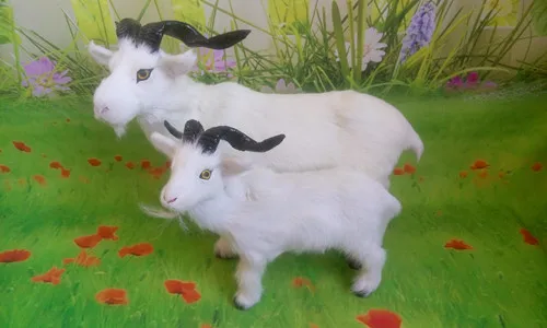 simulation sheep model polyethylene&ampfurs white goat toy prop home decoration Xmas gift w4225 | Игрушки и хобби