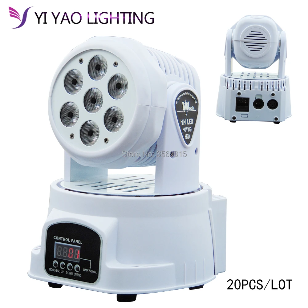 

20pcs/lot LED Moving Head Mini wash 7x12w RGBW Quad with advanced 14 channels factory directly