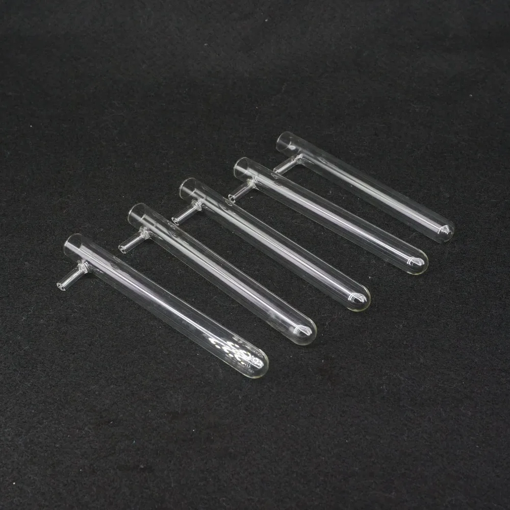 5PCS Multiple Glass Test Filter Tube with Vacuum Upper Side Arm Lab