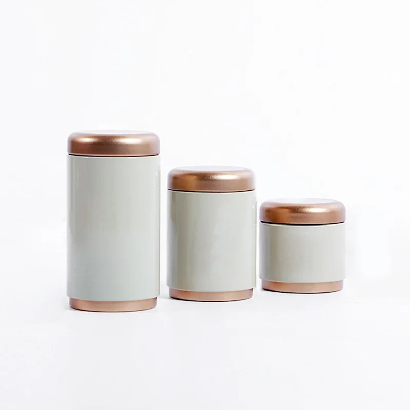

Round Iron Tea Container Smell Proof Sealed Coffee Powder Containers Caddy Hurb Storage Boxes Portable Travel Tea Bag Cans