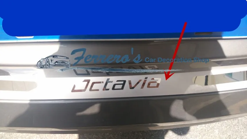 Нержавеющая сталь задняя Накладка на порог багажника Защитная педаль для 2007-2012 SKODA Octavia A5