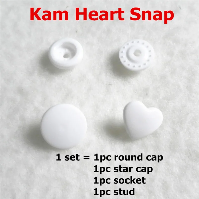 kam heart snap - 1 set