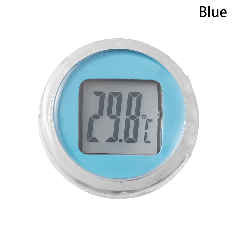 1 шт. Мини водонепроницаемый мотоцикл цифровой термометр водонепроницаемые часы интерьер автомобиля Часы инструменты Мотоцикл аксессуары - Цвет: blue