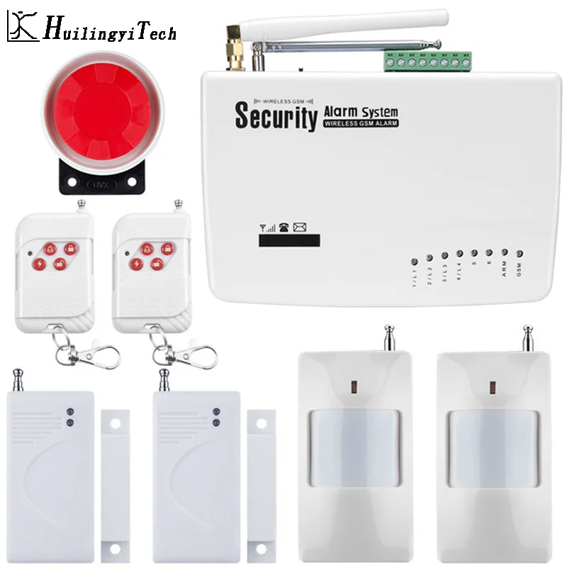 

Wireless GSM Alarm System Dual Antenna Alarm Systems Security Home Wireless Signal 900/1800/1900MHz support Russian/English