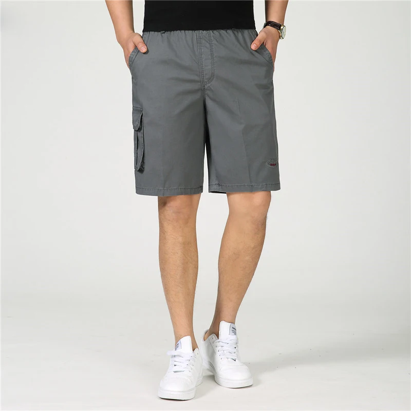 Плюс Размеры 4XL 5XL 6XL модные Для мужчин s шорты-карго новые летние повседневные шорты Для мужчин карманы Твердые Цвет Армейский зеленый шорты мужские