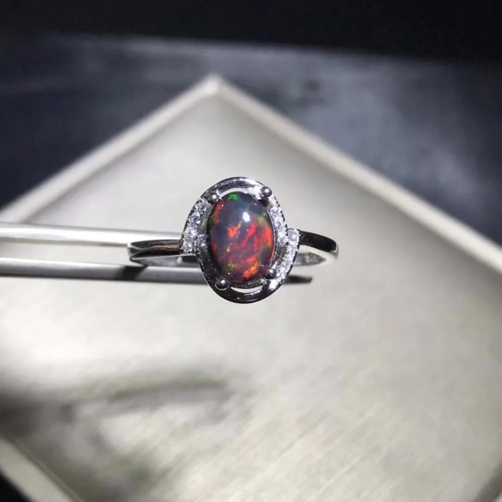 925 Sterling Silver~White Fire Oval Opal//Micro Pave Ring Choose Size