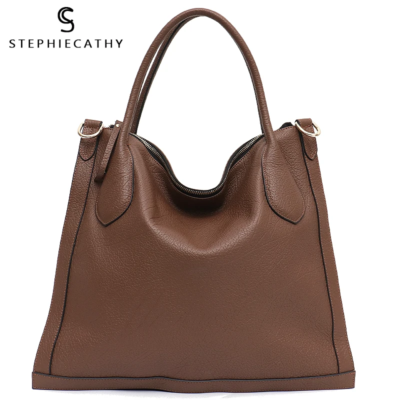 Promo  SC Designer Brand Large Flat Shoulder Tote Bag Ladies Italian Luxury Leather High Quality Handbag L