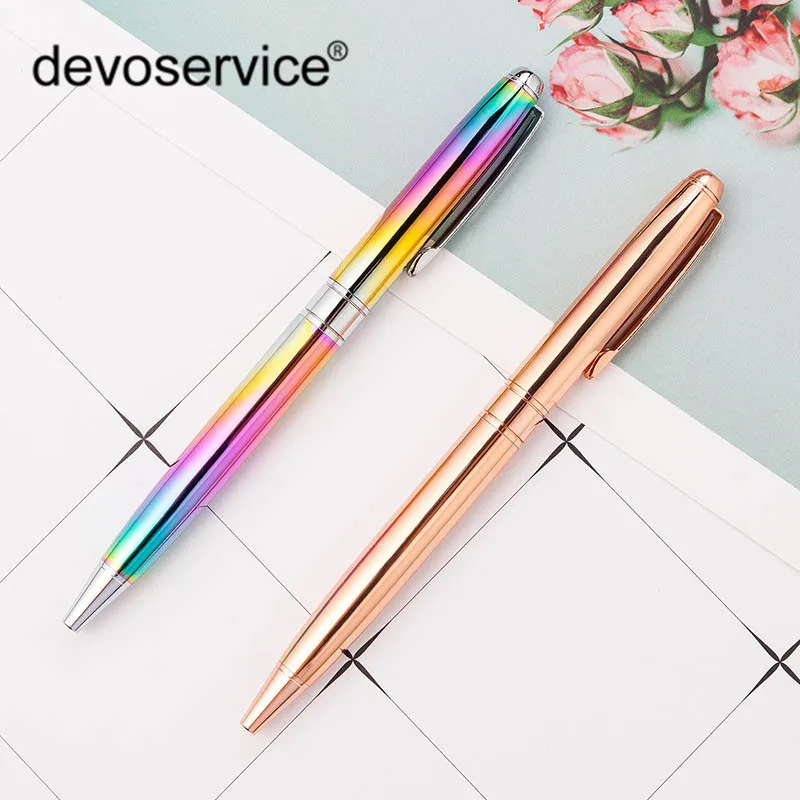 

Creative High Quality Colorful Ballpoint Pen Wedding Office Metal Roller Ball Pen For Writing Office Stationery School Supplies