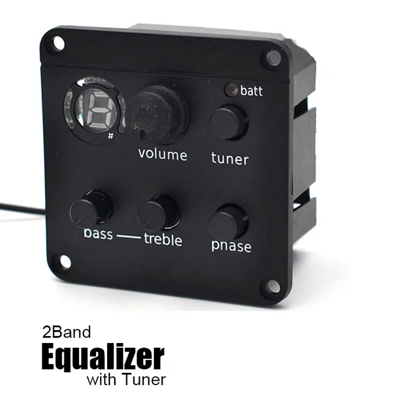 10 шт. 2/4/5 Band гитары EQ Серии LC-5 EQ-7545R R-4T предусилитель акустической гитары, противошумные наушники с микрофоном ЖК-дисплей тюнер дисплея для укулеле, скрипки
