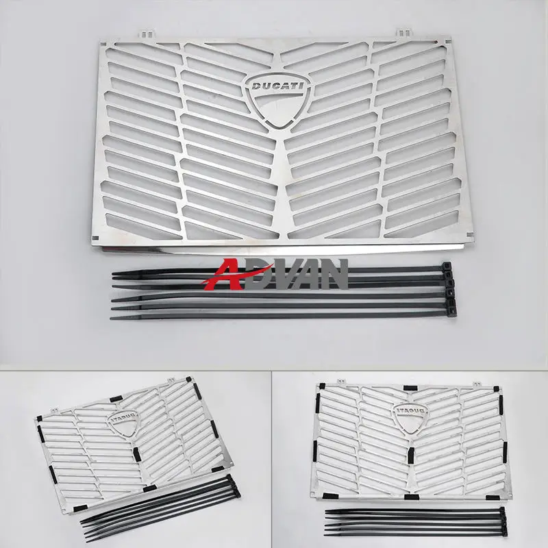 Motorcycle Stainless Steel Radiator Bezel Grill Grille Guard Cover Protector For Ducati Multistrada 1200 motorcycle stainless steel for kawasaki radiator grille guard grenaj radiatore covers protector accessories z750 z800 z1000