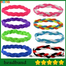 Софтбол Бейсбол Спортивная Повязка на голову в виде косички потные Нескользящие скручивающие девушки футбол Йога эластичные волосы резинки аксессуары