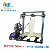 Бесплатная доставка 2017 creality CR-10-plus широкоформатной печати Размеры DIY рабочего 3D печати принтера различные нити с подогревом кровать