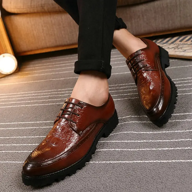 Luxury Brand Men Oxfords Shoes Wedding Party Brogue Shoes