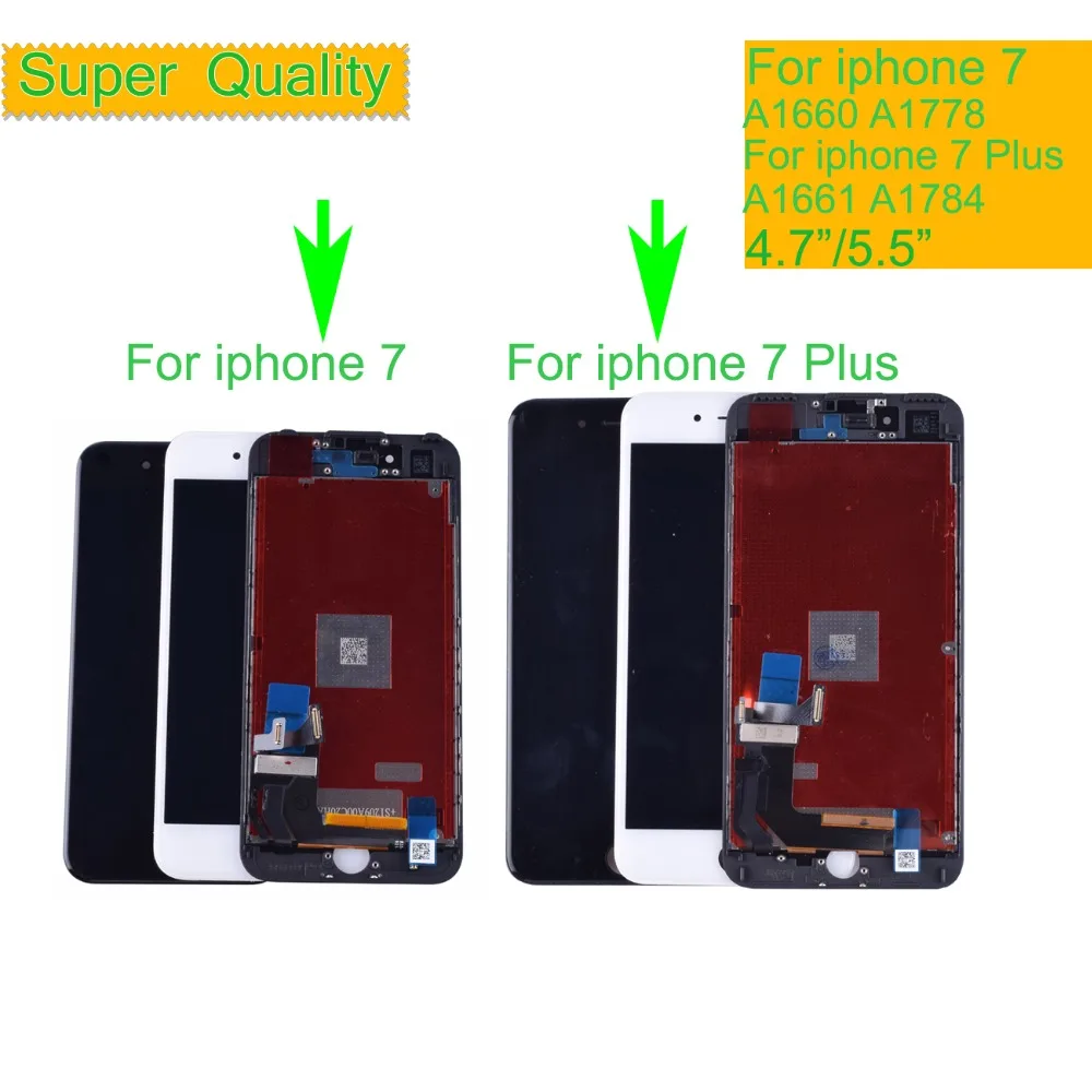 

10Pcs/lot LCD Display For iphone 7 7p Display Touch Screen Digitizer Replacement Full Assembly for iPhone 7 Plus lcd Complete