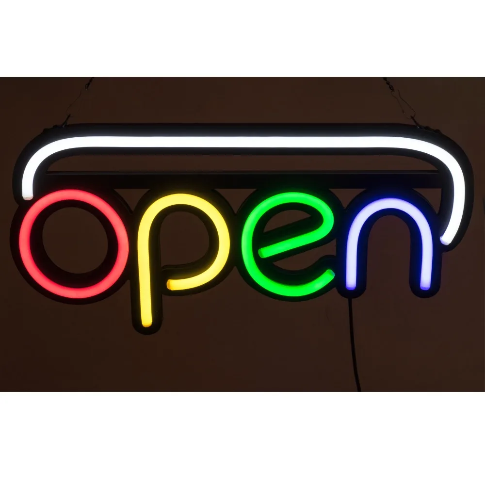 50*25cm LED Neon Light Sign RGB Letters Billboard Advertising Board High Bright Flashing Light Shop Bar coffee Restaurant Store