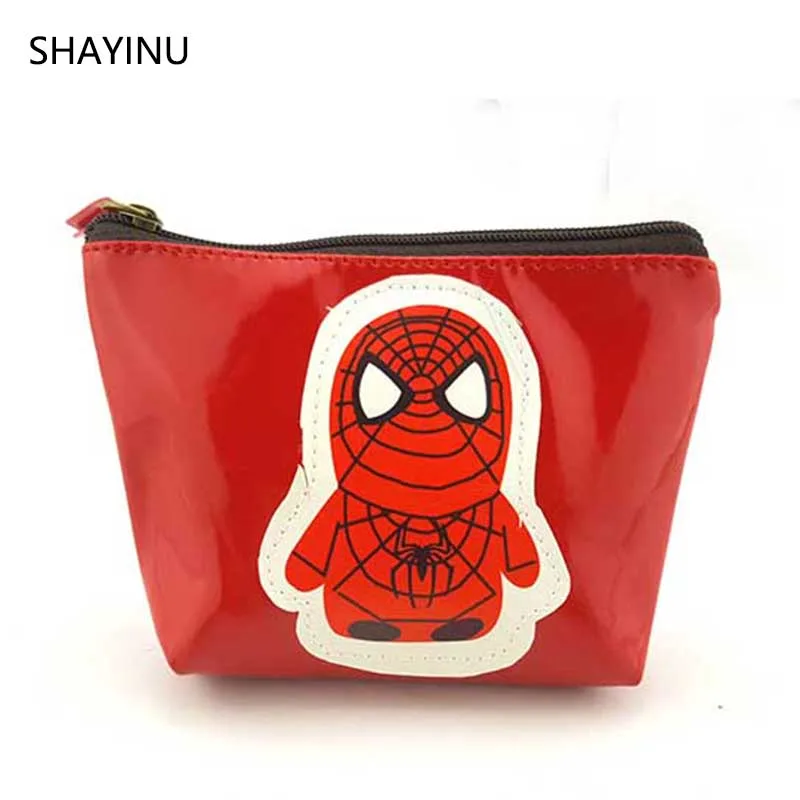 Spider-Man pattern Women's Bag Leather Small Wallet children kids Card Holder Girl Zip Coin Purse Clutch PU Handbag | Багаж и сумки