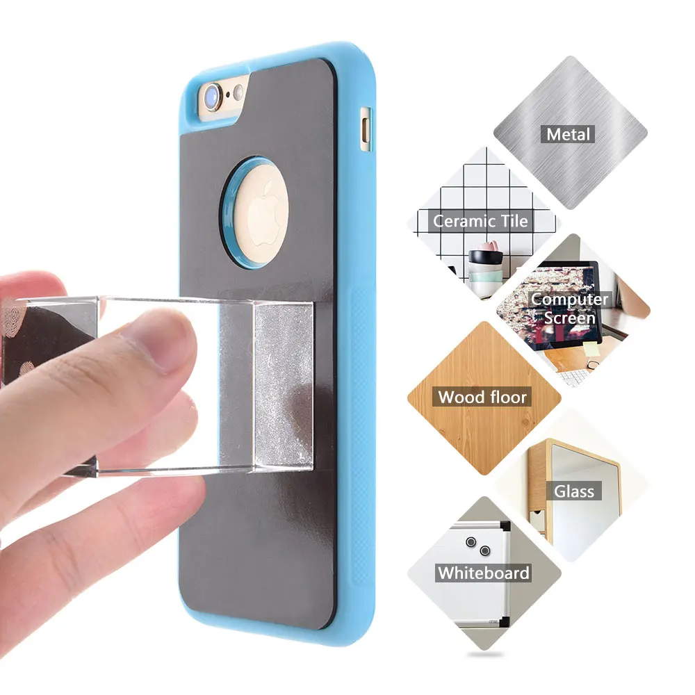 OTAO Anti Gravity Phone Bag Case For iPhone X 8 7 6S Plus Antigravity TPU Frame Magical Nano Suction Cover Adsorbed Car Case
