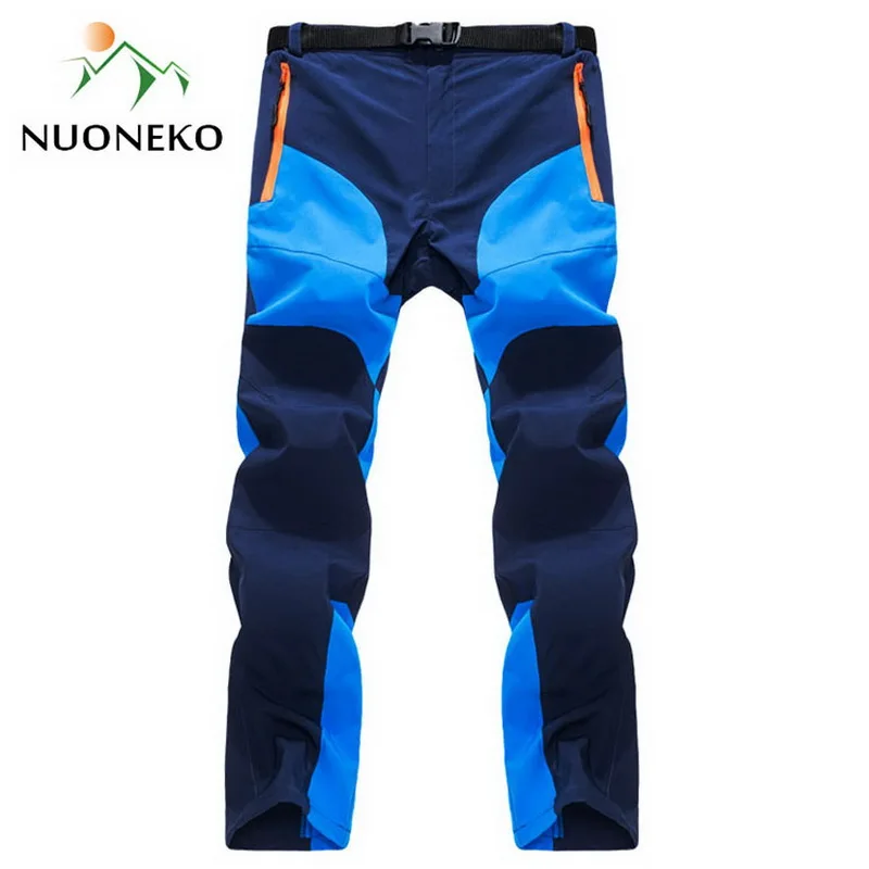 NUONEKO جديد رجل الصيف الجافة سريعة سراويل للتسلق الرجال في الهواء الطلق الرياضة تنفس السراويل الرحلات رجل تسلق الجبال السراويل PN14
